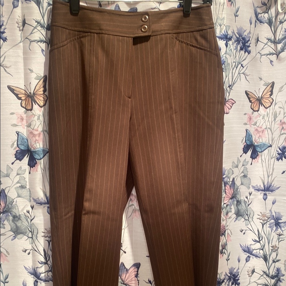 Apt. 9 Brown Ankle Cropped Pants Woman Size 6